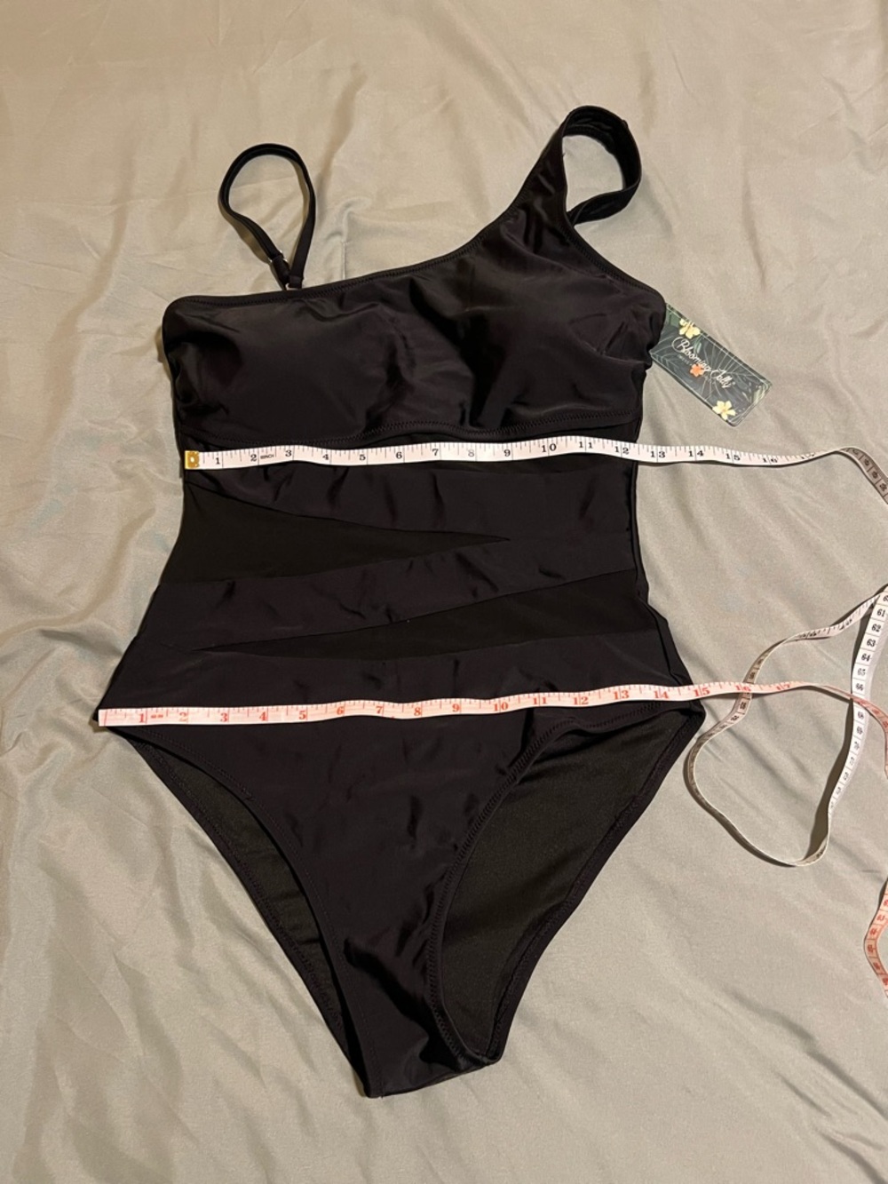 One-Shoulder Black Shaping One-Piece Swimsuit
